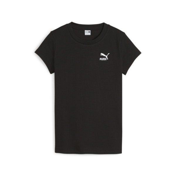 Camiseta Puma Classics Ribbed Slim Negra