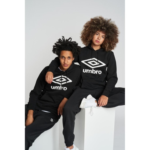 Sudadera Umbro Fleece Large Logo Oh Hoody Black / White