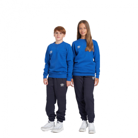 Sudadera Umbro Fleece Small Logo Sweat Junior Royal / White