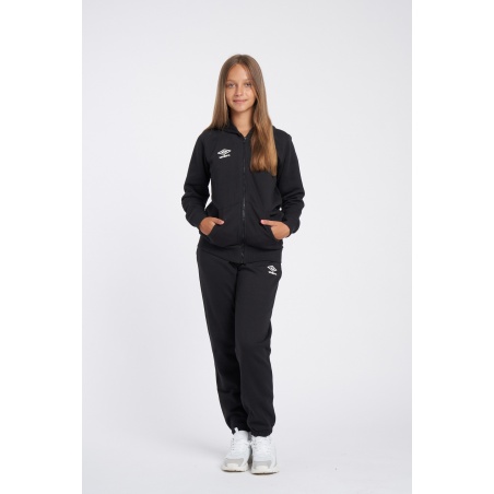Chaqueta Umbro Fleece Zip Through Small Logo Hoodie Junior Black / White