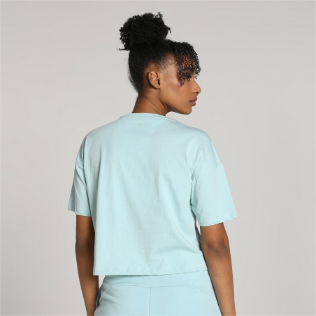 Camiseta Puma Ess Cropped Logo Azul