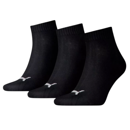 Calcetines Puma Quarter Plain 3P Negro