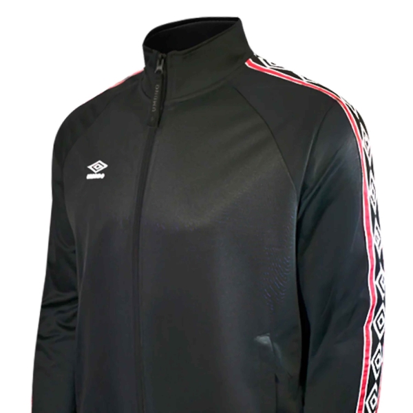 CHAQUETA UMBRO TAPED TRACK TOP BLACK