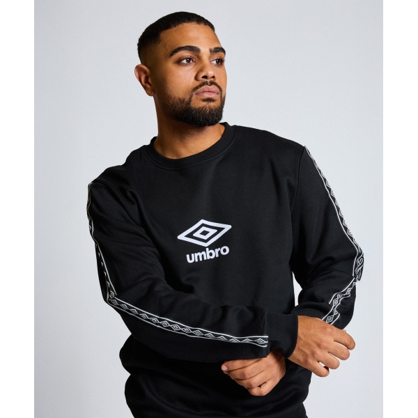SUDADERA UMBRO TAPE SWEAT BLACK / WHITE