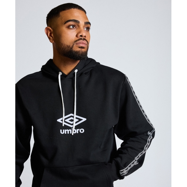 SUDADERA UMBRO TAPE HOODIE BLACK / WHITE