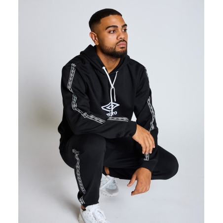 SUDADERA UMBRO TAPE HOODIE BLACK / WHITE