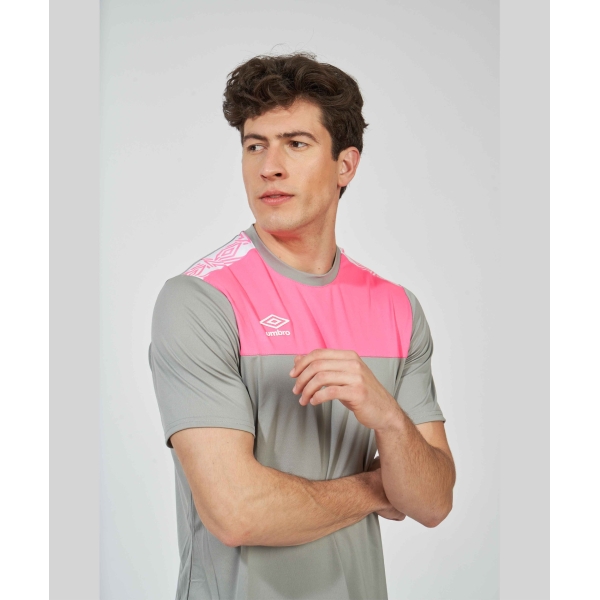 Camiseta Umbro Ness Gris / Rosa