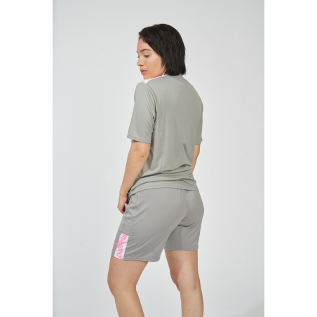 Camiseta Umbro Ness Gris / Rosa