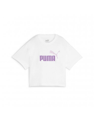 Camiseta Puma Logo Cropped Blanca