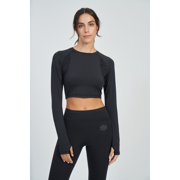 Camiseta Umbro Pro Training Cropped LS Top - Womens -...