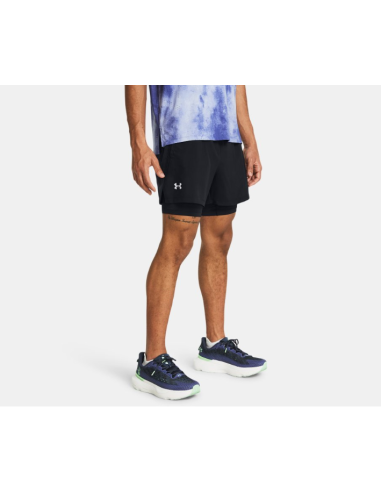 Short Under Armour Launch 5" 2 In 1 Negro