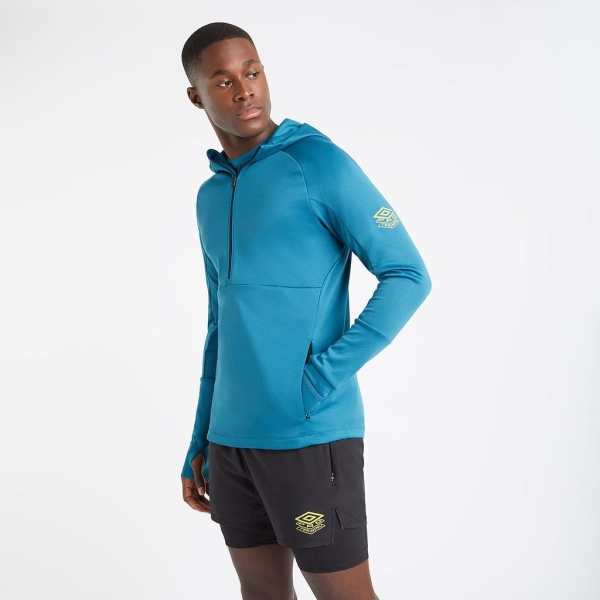 Sudadera Pro Training Elite Half Zip Hoodie Blue Coral