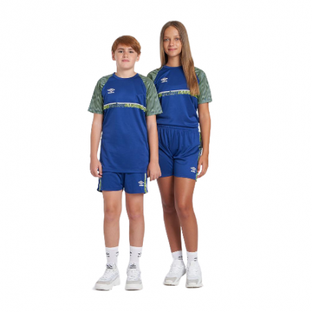 CAMISETA UMBRO SPIRITO JERSEY - JNRSODALITE BLUE / WHITE / LIME PUNCH