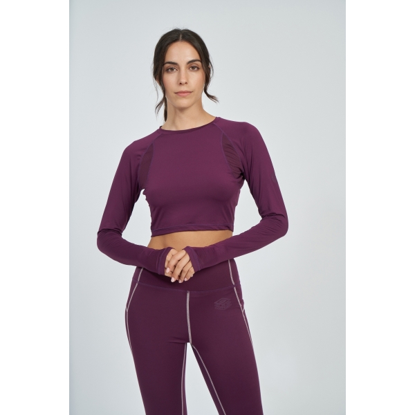 Camiseta Umbro Pro Training Cropped LS Top - Womens -...