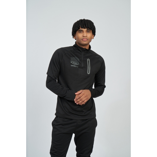 Sudadera Umbro FW Terrace Poly 1/4 Zip Black