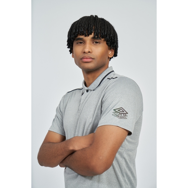 Polo Umbro Pro Training Active Grey Marl / Black