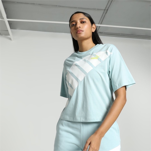Camiseta Puma Power Cropped Azul