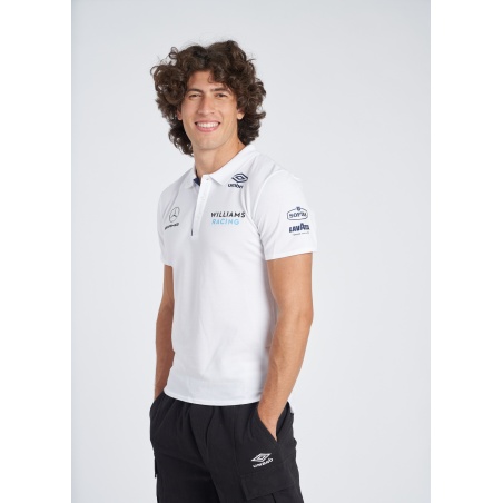 WILLIAMS RACING MEDIA POLO BRILLIANT WHITE / MEDIEVAL BLUE
