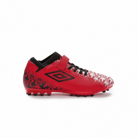 Bota de Fútbol Umbro Formation AG - Velcro - JNR - Red / Black